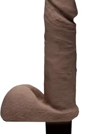 The Perfect D Vibrating Realistic Dong, 7 Inch, Black Chocolate
