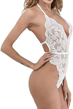 Lace Bodysuit for Women Sexy Teddy Lingerie Negligee Black Bodysuit