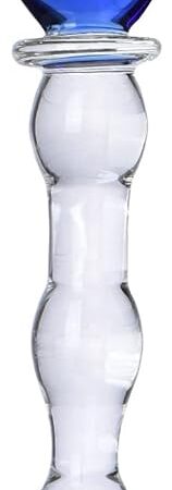 Blue Heart Novelties Glass Dildo Crystal Penis Glass Pleasure Wand Female Masturbator Sex Toy