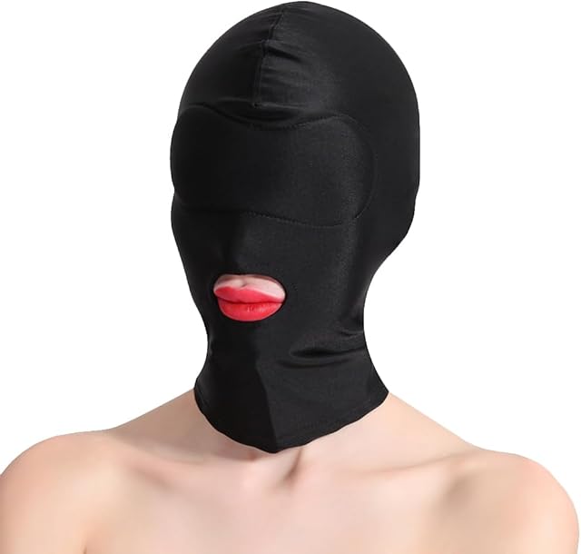 ITODA Full Cover Balaclava Sex Head Masks Elastic Spandex Open Mouth Cosplay Halloween Headgear