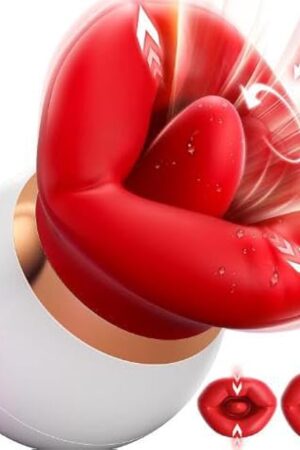 Vibrator Adult Sex Toys for Women Rose 3in1 Mouth-Shaped Sucking Vibrator, 10 Tongue Licking 3 Sucking Nipples Anal Clit Sucker Vibrater, G Spot Vibrators Powerful Clitoral Stimulator Couples Sex Toys