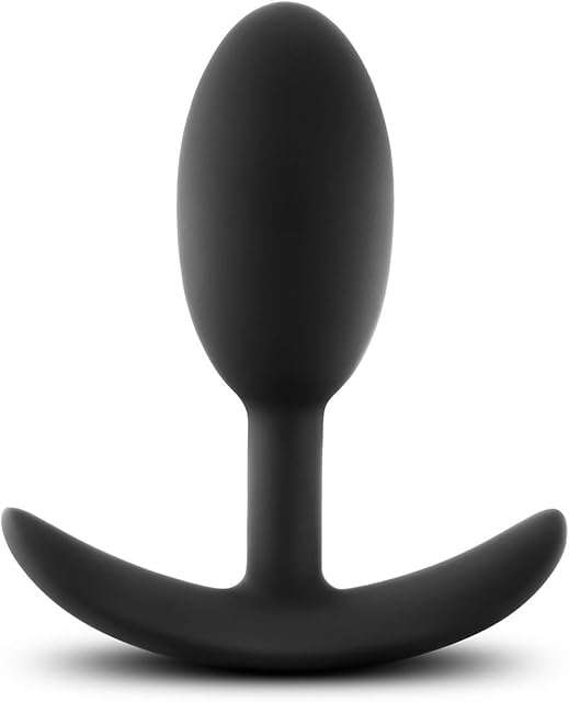 Blush Anal Adventures 4" Platinum Vibra Slim Anal Plug - Liquid Silicone Butt Plug for Tease, Edging & Denial Play - Whisper-Quiet Vibration - Body-Safe Adult Sex Toy for Women, Men & Couples -(Black)