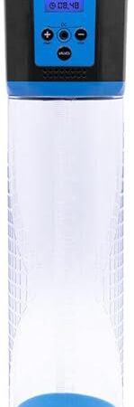 Honeypleasures New Model Male Penis Pump 5 Speed Electric Rechargeable LCD USB Body Enhancing Penis Growth Stronger Erections Bigger ED Blue