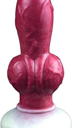 Big Size Silicone Made Artificial Dog Dildo Anal Plug Toy Color Mixed with Large Knot