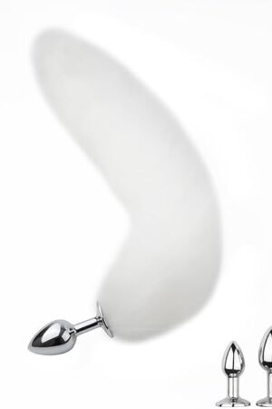 3pcs/Set Fox Tail Anal Butt Plug with 3 Types Replaceable Detachable Stainess Steel Plugs Sex Adult Toys Flirting Tools for Cosplay,SM Role Play and Couples