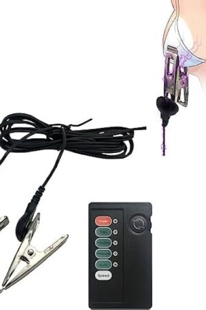 2024 Upgrade New Electric Shock Nipple Clip, Nipple Clamps, Nipple Jewelry Non Piercing, Non-Piercing Metal Stimulator Nipple Clips Sex Toys for Woman Sweater N2e6