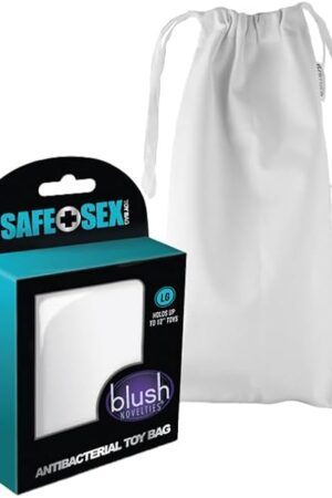 Blush - Safe Sex Toy Bag - Drawstring Bag 1225 Inches - Adult Toy Travel Cinch Bag - Dildo Holder and Dildo Bag for Safe Storage Transportation - Large
