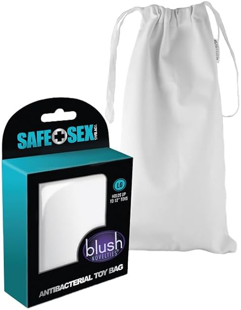 Blush - Safe Sex Toy Bag - Drawstring Bag 1225 Inches - Adult Toy Travel Cinch Bag - Dildo Holder and Dildo Bag for Safe Storage Transportation - Large