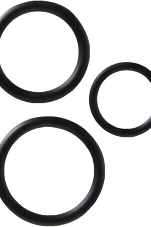 Black Triple Cock Ring Set