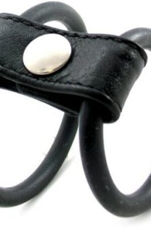 Heart 2 Heart Cock Ring Double Ringer Nitrile, Black