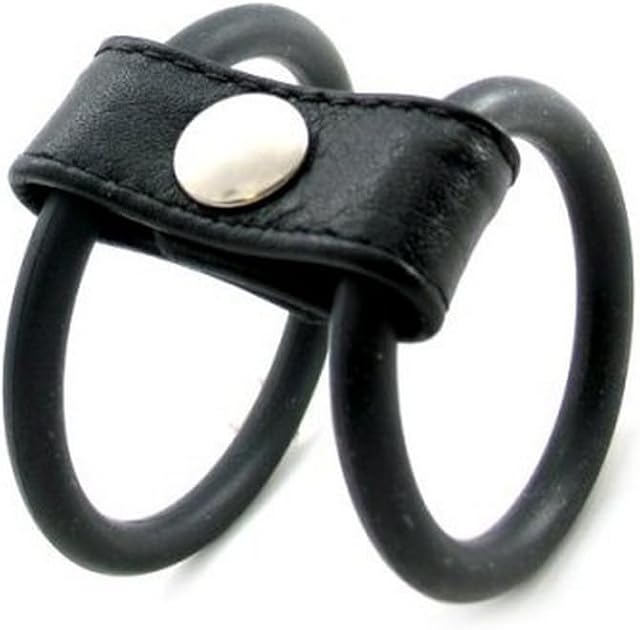 Heart 2 Heart Cock Ring Double Ringer Nitrile, Black