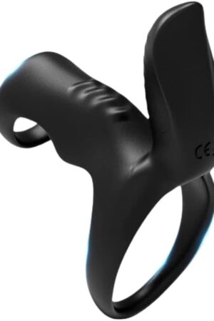 ERUN Vibrating Dual Cock Rings Sex Toys Silicone Wireless Remote for Adult Men Control Penis Enhancer Ring Rechargeable Waterproof Clitoral Stimulate Massager for Couples
