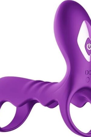 Vibrating Penis Sleeve Cock Ring-Couples Adult Sex Toys for Men Penis Extender with 10 Modes,Clitoral Stimulator, Penis Ring Vibrator Extender for G Spot Stimulation
