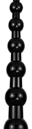 Extra Large 17.32 Inch 8 Beads Long Anal Plug with Strong Suction Cup Black Butt Plug Adult Sex Toy for Man Woman Couple