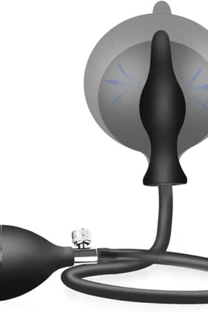 Inflatable Anal Plug, Expand Butt Plug Anal Dildo, Liquid Silicone Prostate Massager Anal Beads Perineum Massager Anal Sex Toy for Women, Men and Couples