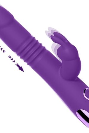 Vibrator Thrusting Dildo for Women G Spot Vibrator Clitoral Stimulator Sex Toys with 3 Fast Thrusting & 10 Vibration Modes Rechargeable Realistic Silicone Purple Sex Toys for Women