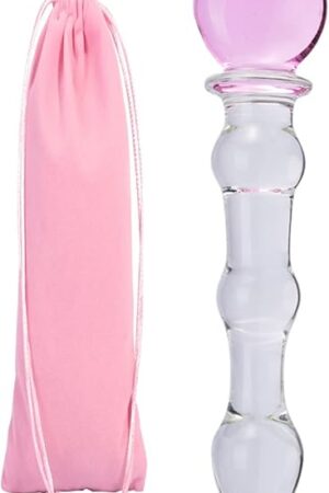 Crystal Dildo Pleasure Wand Penis Heart of Glass Dildo Anal Butt Plug G- Or P-Spot Toy Stimulation Adult Sex Toy for Pleasure