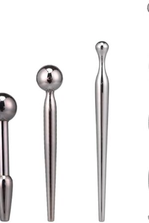 4PCS Stainless Steel SM Urethral Dilators with Cock Ring Training Set Catheter Sounds Penis Plug for Men Thrusting Toys
