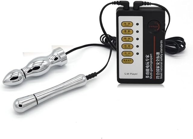 Anal Butt Plug Electric Shock Metal Thread Anal Butt Plug Electro Power Box Massager Toys SM Adult Anal Sex Toy Women Gay or Couples Inserting Toys