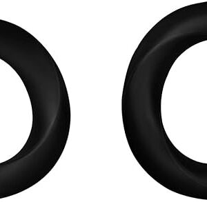 Cock Rings 2-Piece Set - Set of 2 Curved Penis Rings for Longer, Harder Erections - Skin-Friendly Silicone, 2 Sizes (2.8 and 3.3 cm)