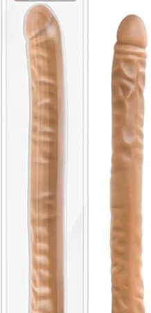 Blush Novelties Dr. Skin 18 Inch Double Dildo Extra Long Dildo, Sex Toy for Women, Sex Toy for Adults, Mocha