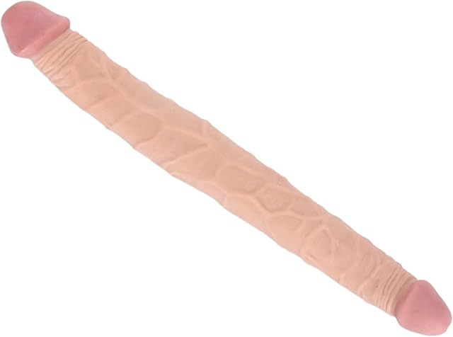 145 Inch Double Ended Dildo, Flesh Double Side Dildo Realistic Penis Double Dong Anal Vaginal Stimulator Adult Sex Toys for Women Lesbians