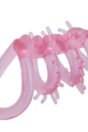 Keel Penis Ring, 4 in 1 Ultra Soft Cock Rings for Men for Sex, Unique Shape Sex Toys with Raised Particles Couples Sex Products for Erection Enhancing, Black