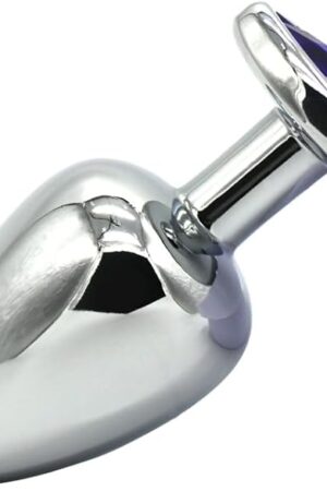 Butt Plugs Metal Anal Sex Toy, Deep Blue Gem Adult Sex Toy (Large)