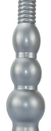 10.74 Inch Long Anal Dildo with Three Gradual Large Beads - Liquid Silicone Long Dildo with Tapered Tip - Vaginal Prostate Massage Butt Plug Sex Toy for Men Women (Gray)