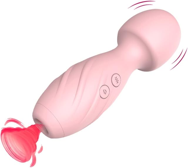 Clit Sucker Vibrator Clitoral Stimulation 2 in 1 G Spot Vibrators for Women Pleasure, Adult Sex Toys with 10 Vibration Modes, Mini Rechargeable Handheld Sex Toy for Couple