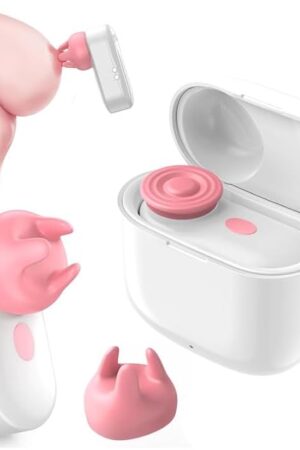 Discreet Vibrator Adult Toys for Women - 3IN1 Women Sex Toys Nipple Mini Bullet Vibrator, Earphone-Style Charger Box Clitoral Flirting Stimulator Massager, 2 Silicone Heads Vibrators Female Sex Toy
