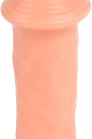 BDSM Men's Penis Sleeve Foreskin Penis Enlargement Sleeve Cock Cage Penis Sleeve Extender Sex Toys for Men Couple(Flesh)