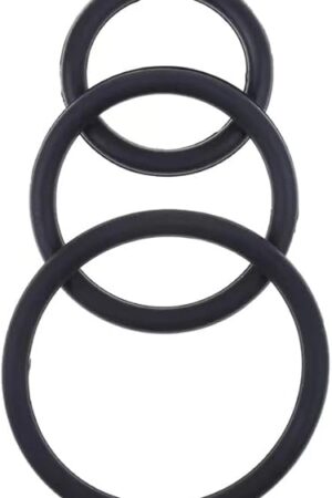 Cook Rings for Men for Sex, Silicone Penis Rings with 3 Different Size, Soft & Flexible Couples Sex Products Adult Toys, Penis Rings for Men Erection Prime, Black