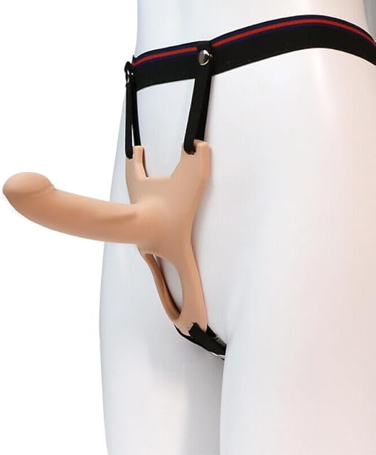 Hollow Strap-on Dildo Wearable Harness Realistic Silicone Dildo Penis Detachable G Spot Stimulator Female Masturbator Sex Toy for Women Lesbian Couple