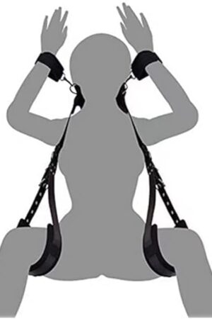 Bed Restraints Sex Furniture Bondage Gear Accessories Hand Cuff Set for Adults Couples Bedroom Leg Thigh Restraints Resistance Bands with Ankle Strap for Queen Size Bed King Mattress Sweater U6