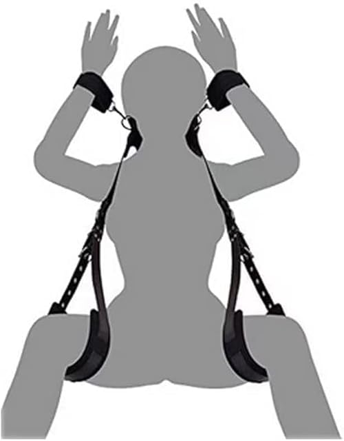 Bed Restraints Sex Furniture Bondage Gear Accessories Hand Cuff Set for Adults Couples Bedroom Leg Thigh Restraints Resistance Bands with Ankle Strap for Queen Size Bed King Mattress Sweater U6