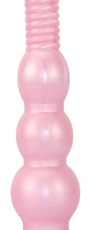 1074 Inch Long Anal Plug with Three Gradual Large Beads - Liquid Silicone Long Anal Stimulator Anal Dilator - Tapered Head Dildo Butt Plug with Strong Suction Cup for Men Women (Pink)