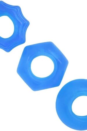 Erection Enhancer Cock Ring Set Blue