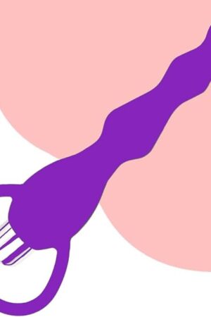 Anal Beads Vibrator Sex Toy for Women Man Anal Beads Vibrators Gay Prostate Massage Smooth Butt Soft Silicone Plugs Dildo Vibrating Anal Plug Adult (Purple)