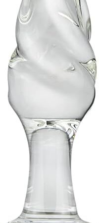 FST Glass Anal Plug Crystal Thread Small Butt Plug Fetish Anal Trainer Adult Unisex Sex Toys for Men Women Transparent (S)
