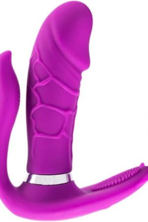 IOCCIOBB Female Wearable Vibrator, Clitoral G-spot Stimulation Sex Toys, Heated posterior Massage Remote masturbator Dildo, Female Wearable Simulation Dildo for Women and Couples