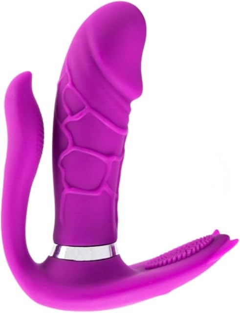 IOCCIOBB Female Wearable Vibrator, Clitoral G-spot Stimulation Sex Toys, Heated posterior Massage Remote masturbator Dildo, Female Wearable Simulation Dildo for Women and Couples
