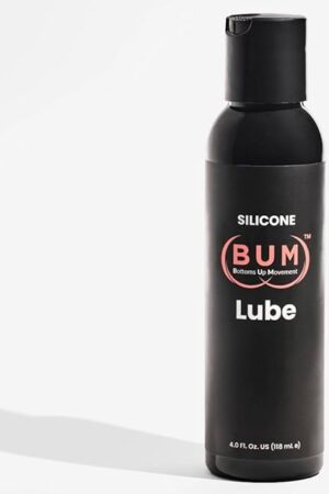 (BUM) Silicone-Based Personal Lubricant - Uber Long Lasting and Silky Smooth, Non-Sticky, Unscented, Waterproof, Latex Condom Safe, For Men, Women, and Couples, 4 fl oz