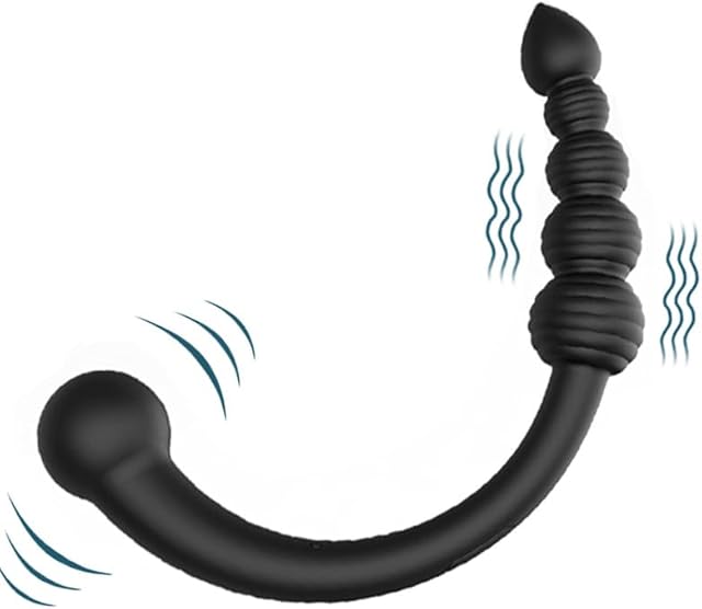 Anal Beads Prostate Vibrator for Men - Adult Sex Toys Butt Plug Vaginal G Spot Prostate Massager with 10 Vibrating Modes, Rechargeable Waterproof P-spot Stimulator for Women Couple