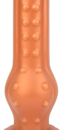 FST Liquid Silicone Butt Plug Ultra Soft Anal Dildo with Powerful Suction Cup Anal Butt Plug with Big Knot and Massage Particles for Prostate Massage Anal Training Sex Toy for Men Women Beginners (M)