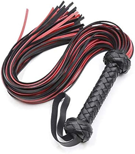 Leather Red Whip 30" Riding Horse Whip - Equestrian Horse Flogger Whip - Red Horse Whip