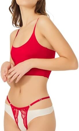 Crotchless Underwear for Women - Adjustable G-String Thongs for Ladies - Open Crotch Sexy Lingerie- Lace Panties