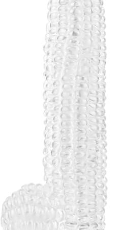 Huge Manual Realistic Dildo, Corn Style Waterproof Realistic Dildo Adult Sex Toy for Women Couple - Transparant