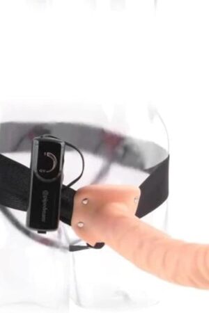 Fetish Fantasy 8 " Vibrating Hollow Strap-On, Flesh