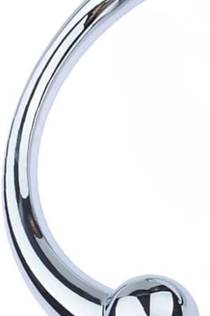 G-spot Massage Double-Ended Dildo, Stimulate Fetish Anal Plug Dildo Metal Curved Dual Ended Masturbation Sex Toy for Couple, Large